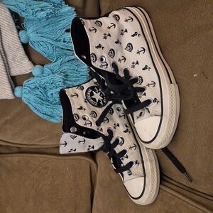 Converse Chuck Taylor’s 70 Hi tops youth size 1 EUC ☠️ mermaid 🧜‍♀️  Whimsigoth